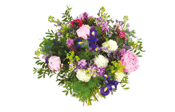  Bouquet fleuri  D esse de pivoine et iris L agitateur floral