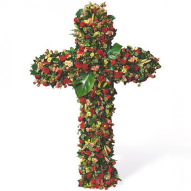 Image de fleur Croix de deuil de fleurs rouges Les Cieux