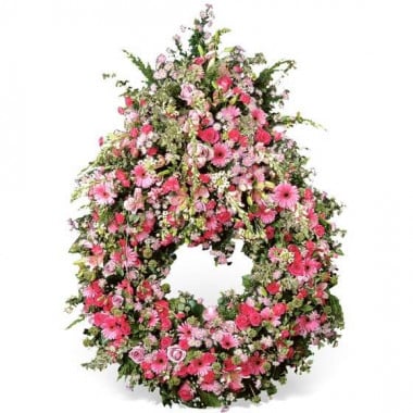Image de fleur Couronne de fleurs roses Sérénité Eternelle