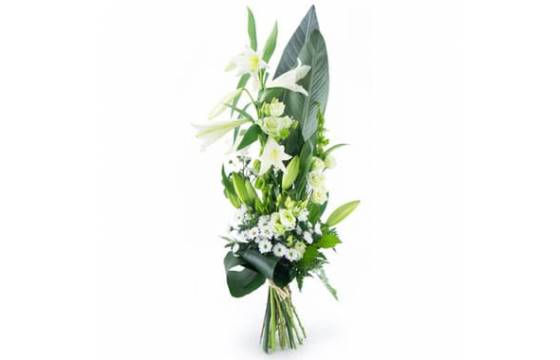 Bouquet de deuil blanc, Condoléances