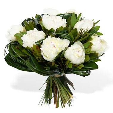 L'Agitateur Floral | image du Bouquet Rond de Pivoines Blanches