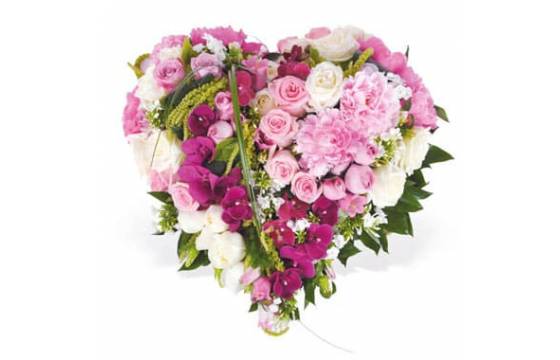 L'Agitateur Floral | Image du coeur en fleurs dans les tons roses Songe