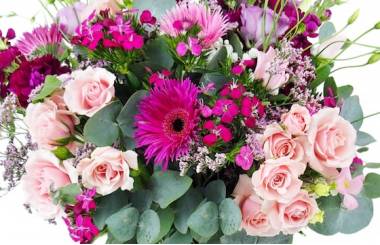 Zoom image principale : Bouquet de fleur rose & fuchsia "Bordeaux"| L'Agitateur Floral