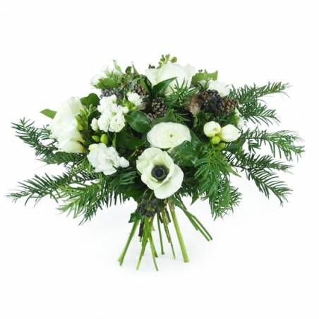 Image principale : Bouquet de saison blanc "Laponie"| L'Agitateur Floral