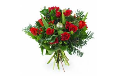 Image principale : Bouquet de saison rouge "Rudolph"| L'Agitateur Floral