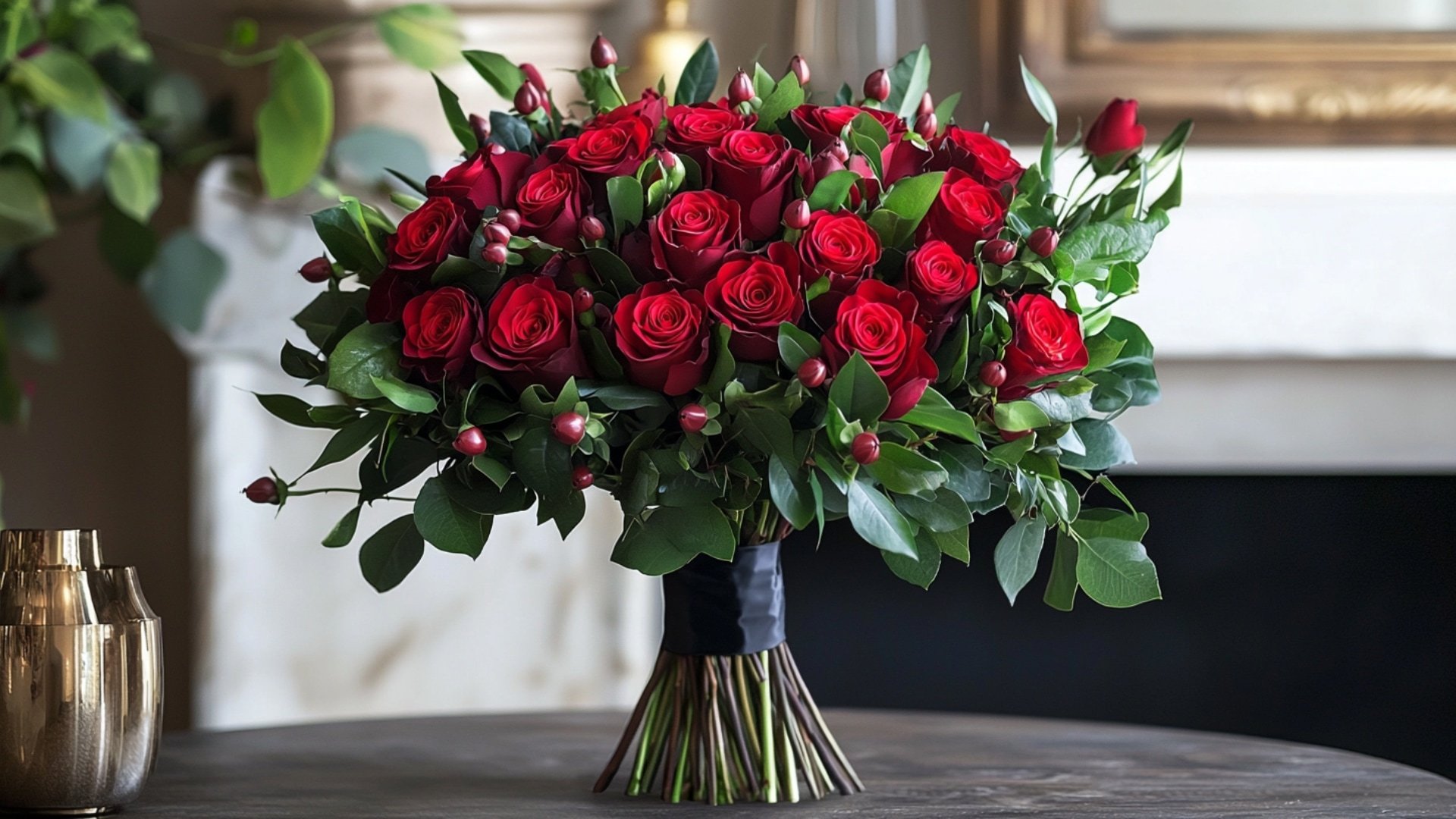 bouquet de roses rouges passion pour la Saint-Valentin