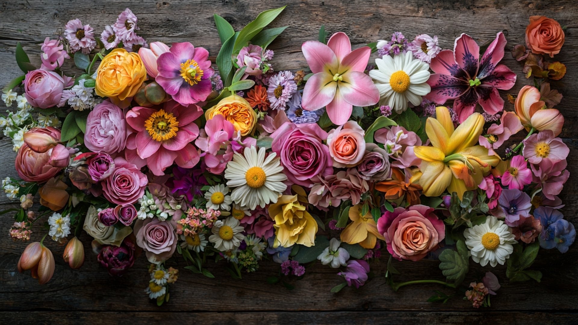 Sélection de fleurs variées pour un bouquet équilibré