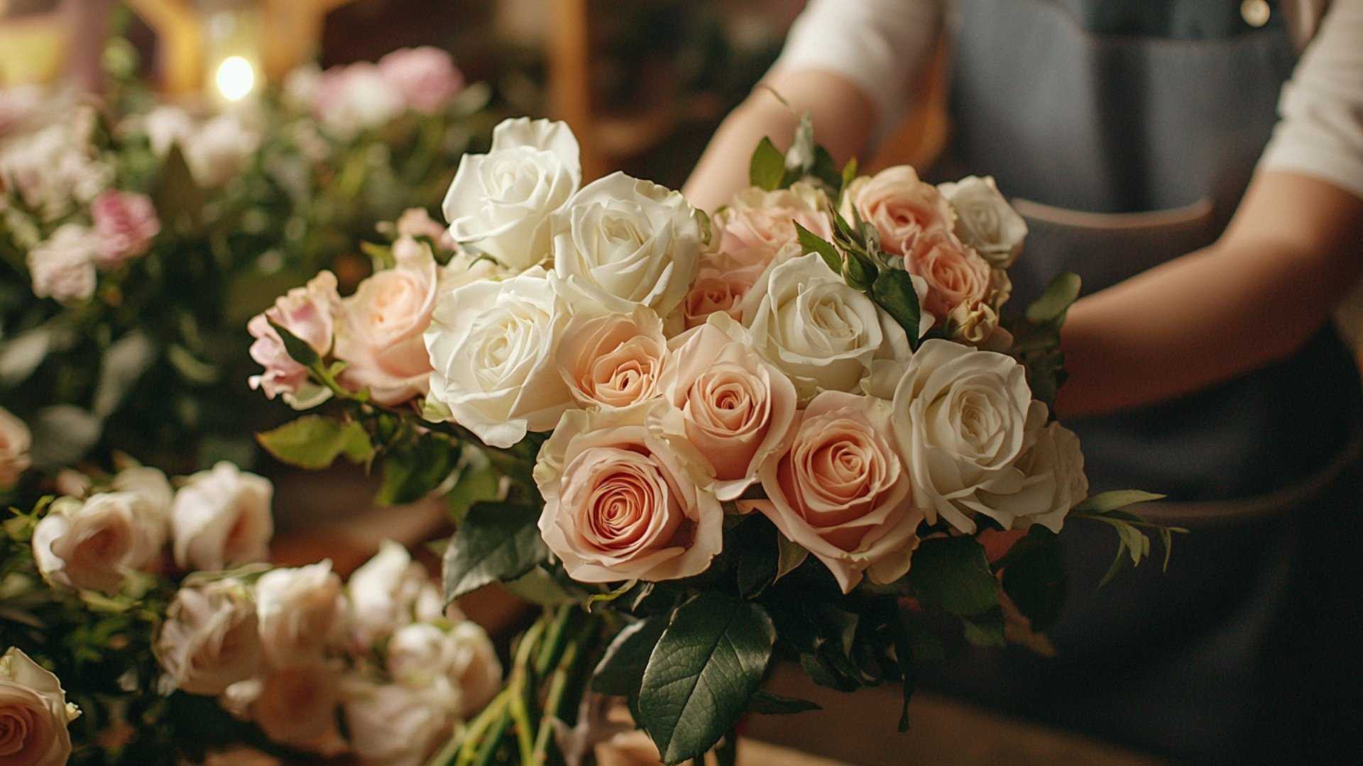 Livraison de roses de deuil par un fleuriste