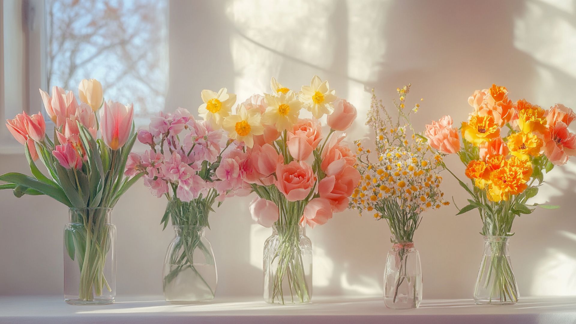 Sélection de bouquets printaniers pour la fête des grand-mères