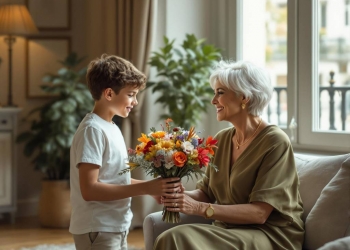 Quelle fleur symbolise la grand-mère ?